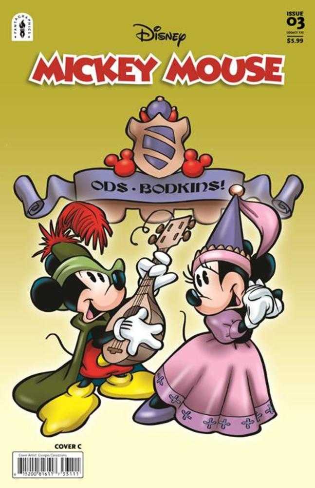 Mickey Mouse Legacy #333 Ripples In Time Part 2 (Of 2) Cover C 1 in 10 Giorgio Cavazzano Yellow Variant