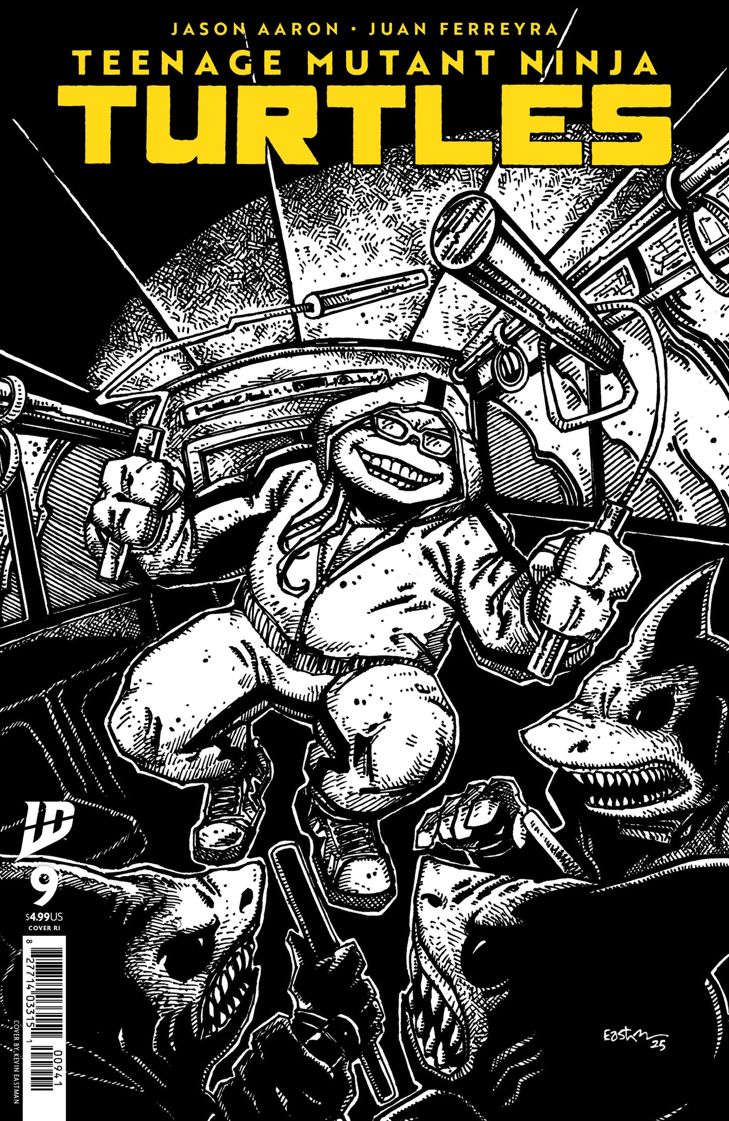 Teenage Mutant Ninja Turtles 2024 #9 (1:10) Copy Eastman Black & White